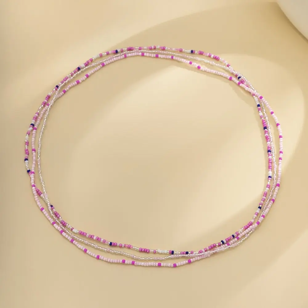 Body Jewelry Rice Bead Waist Chain Bohemian Style Colorful Belly Chain Ethnic Style Waist Jewelry Body Chain Jewelry - 4