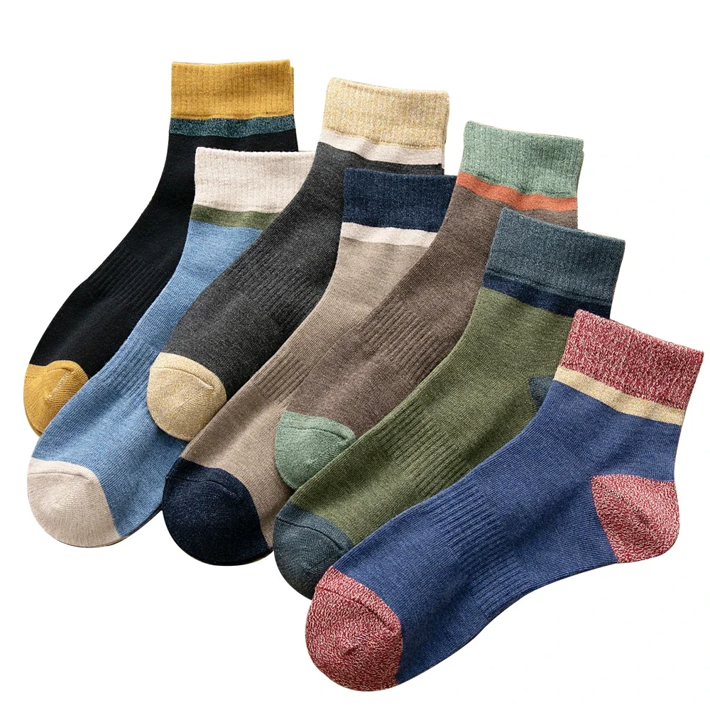 

New Winter Quality Men's Breathable Male Socks Japanese Thicke Harajuku Socks Casual Socks 2021 Warm Cotton Business Terry High