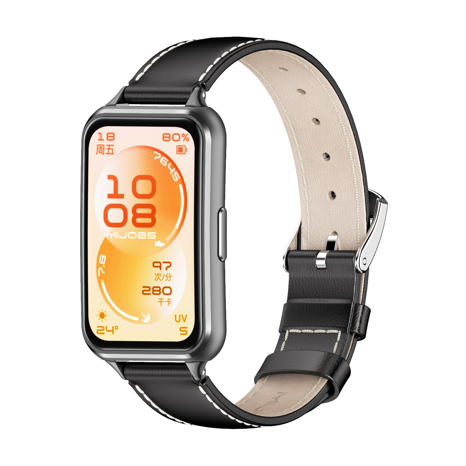 Leather Strap Bracelet for Huawei Band 11 Series Watch