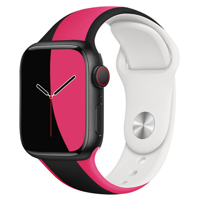 Silicone Strap for Apple Watch Band 45mm 44mm 42mm 40mm 41mm 38mm Rubber Sport watchband belt bracelet iWatch 7 6 5 4 3