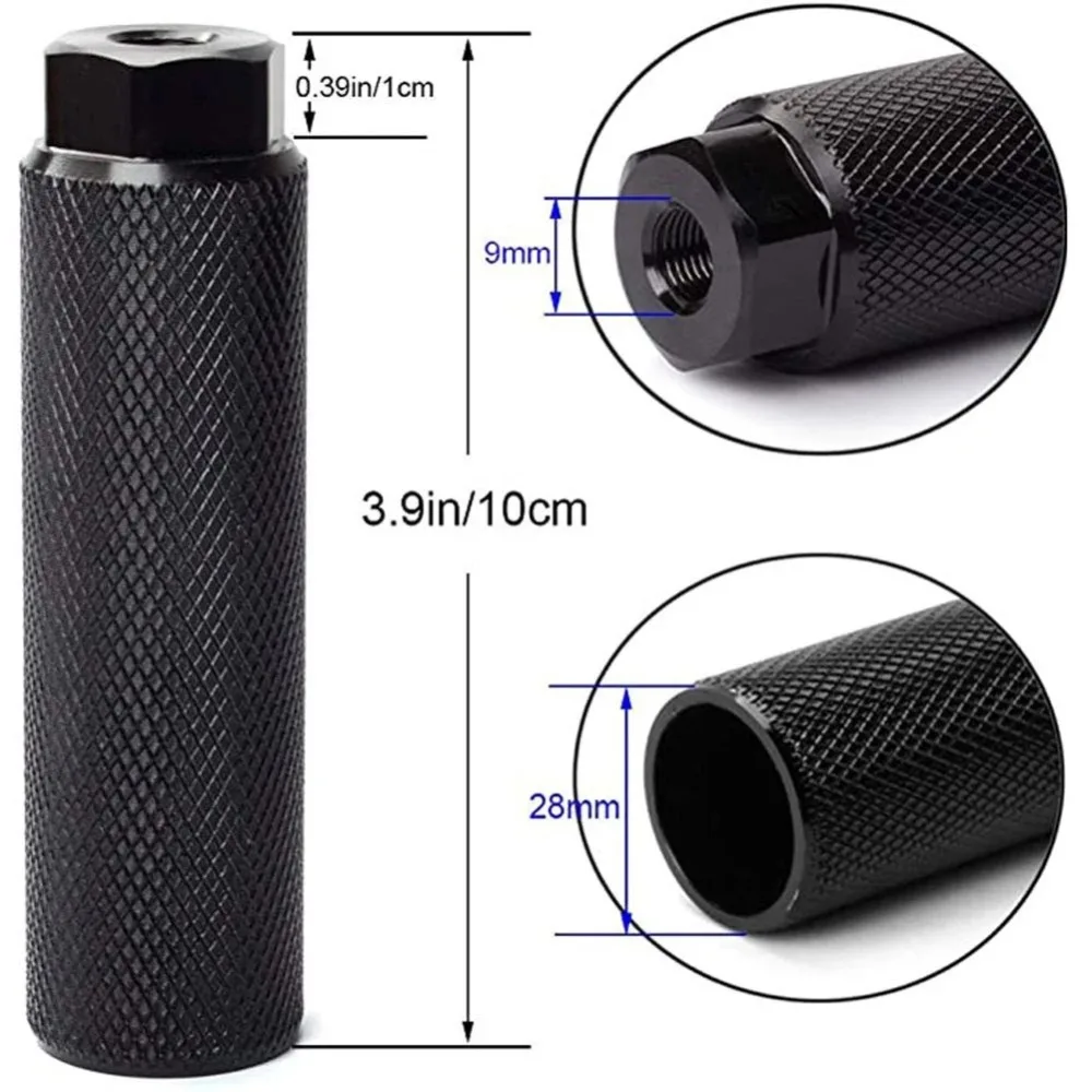 2Pcs Durable Anti-Slip Bike Pegs Lightweight Cycling Parts Bike Foot Rest Aluminum Alloy Bicycle Accessories Fit 3/8 Inch