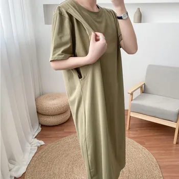 Fashionable Maternity Clothe Summer Short Sleeve Dress Breastfeeding Friendly Casual Comfortable Nursing Wear For Moms Home wear