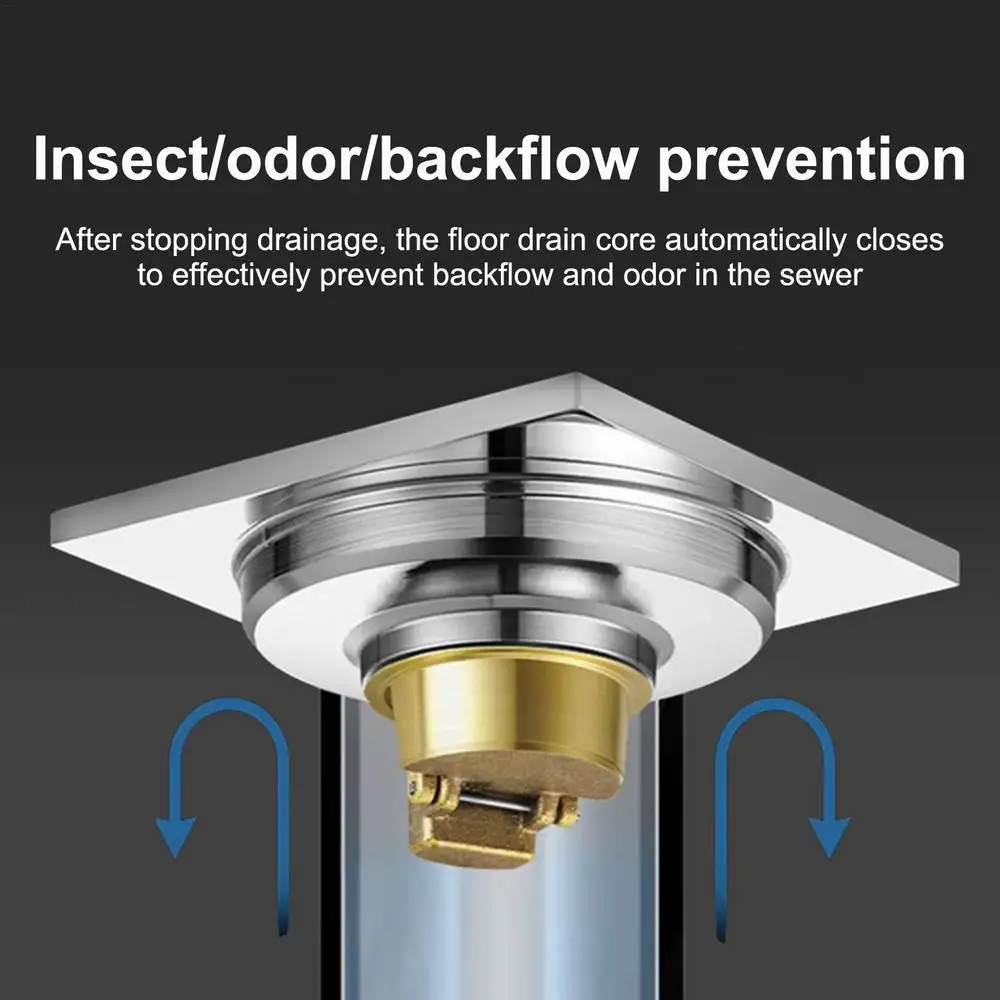Description Picture 6 of itemDrain Backflow Preventer Heavy Duty Odor Proof Floor Drain Shower Drain Backflow Preventer Floor Sink Strainer Drain Valve Sewer