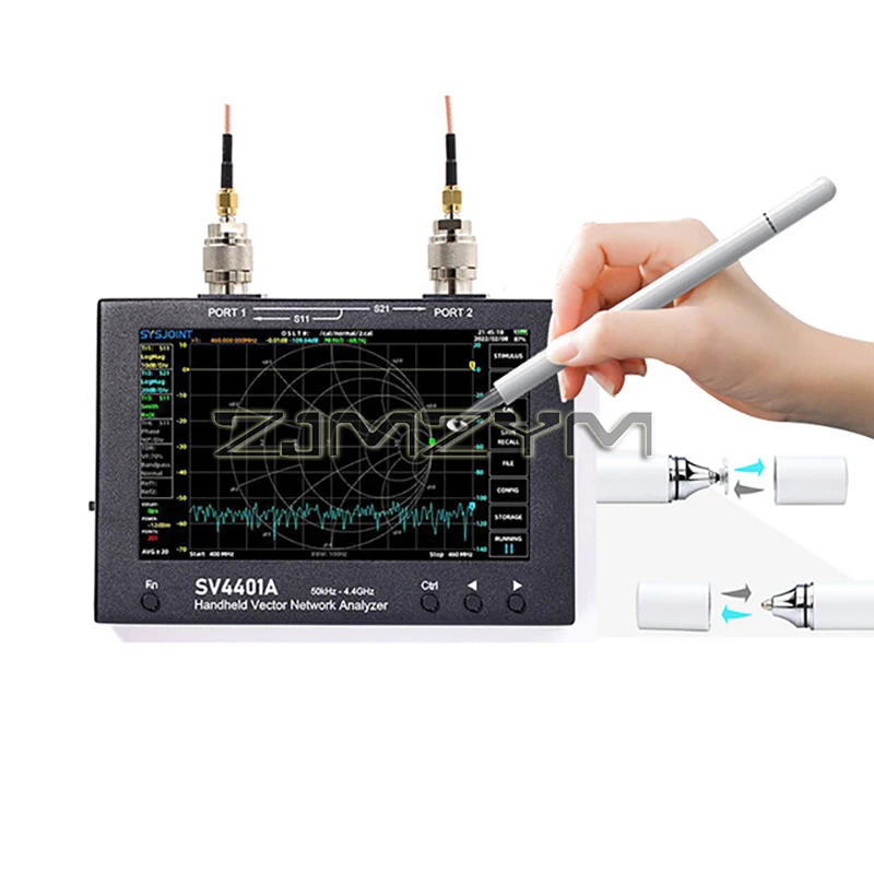 Vector Network Analyzer with LCD Internal Memory, SV4401A, 50KHz-4.4GHz, 100dB Dynamic VNA, 7 "Touch LCD осциллограф