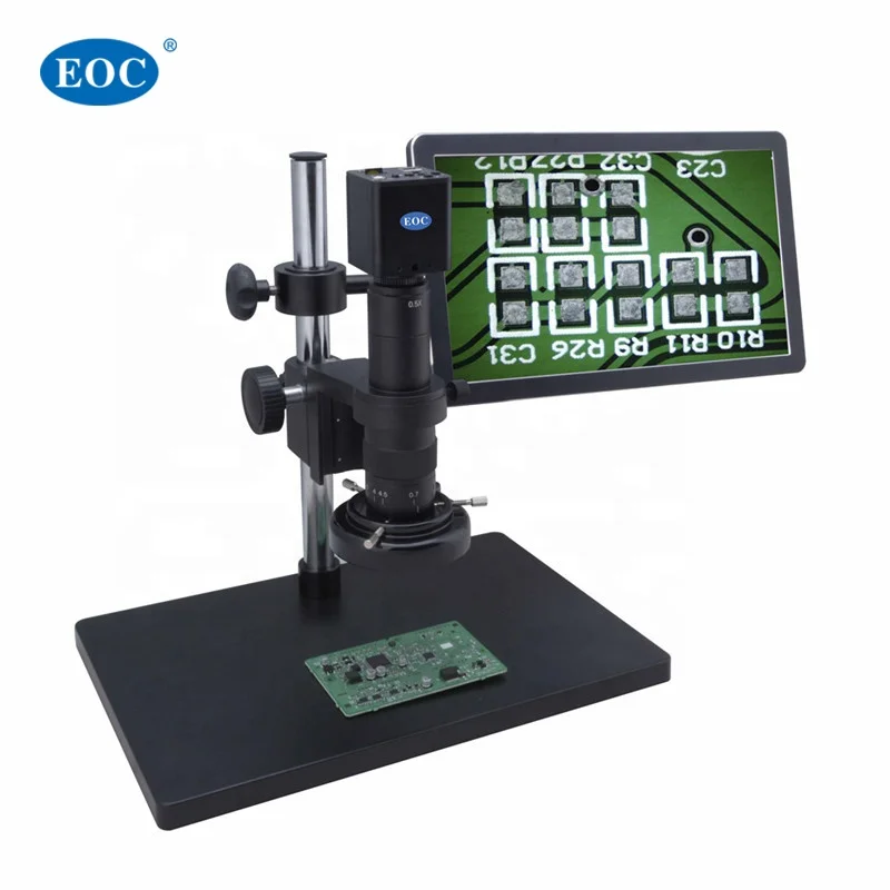 EOC 산업용 16MP H-D-M-I 광학 비디오 디지털 현미경 (PCB 단안 디자인용, 13인치 LCD 화면 탑재, 경쟁력 있는 가격)