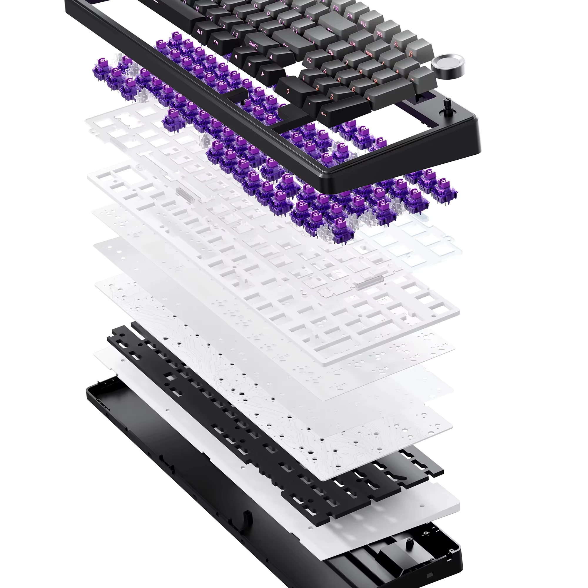 Aula F99 Pro Mechanical Keyboard Wireless 3mode 8000mah Long Battery Life 98keys Customized Gaming Keyboard Laptop Accessories