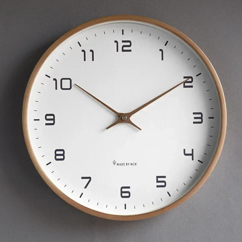 

Nordic Creative Modern Simple Home Clock Watch For Living Room Mute Movement Wall Decoration Design Silent Wooden With