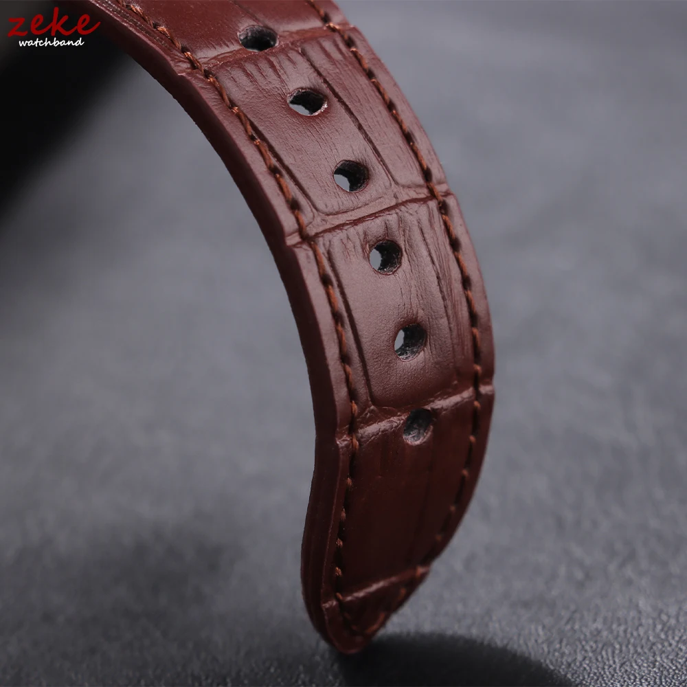 Elegant Slub Pattern Genuine Calfskin Leather Watch Strap – Universal Fit Watchband