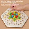 New Wooden Children Battle Chain Chess Rubber Band Game Splendor Duel Board Game Fun Family Game Educational Interactive Game 4