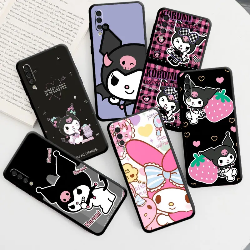 Custodia Morbida Nera Per Samsung Galaxy A52 A01 A40 A20 A04 A03 A30 A50 A10 A51 A71 A70 A20E A20S Hello Kitty Kuromi Custodie Cover