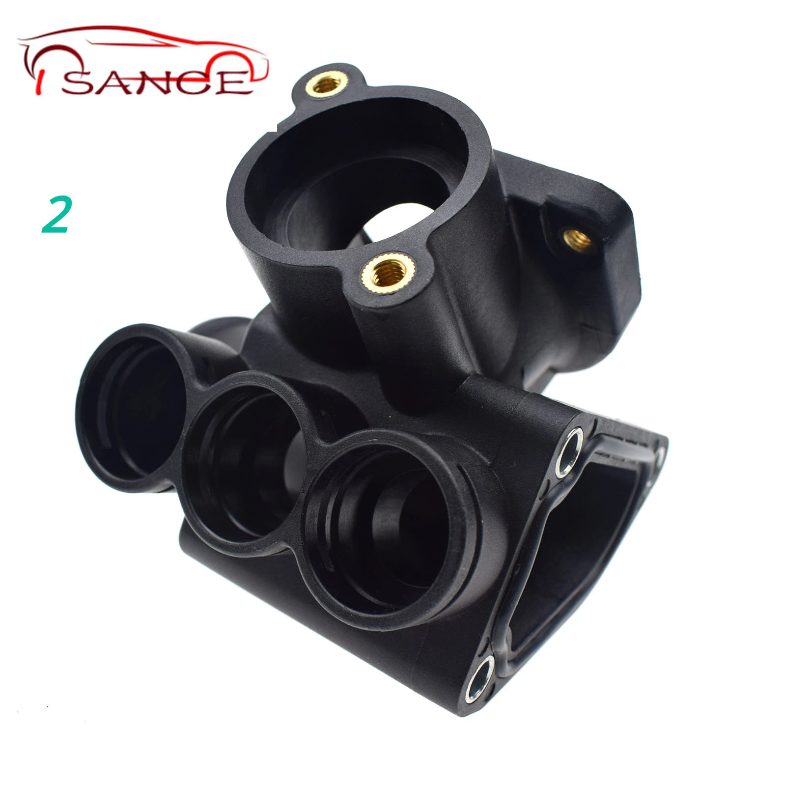Front Center Coolant Thermostat Housing 021121050C 021121117A 021121133D 021121121A 075121113D for VW Golf Jetta Passat 2.8L VR6