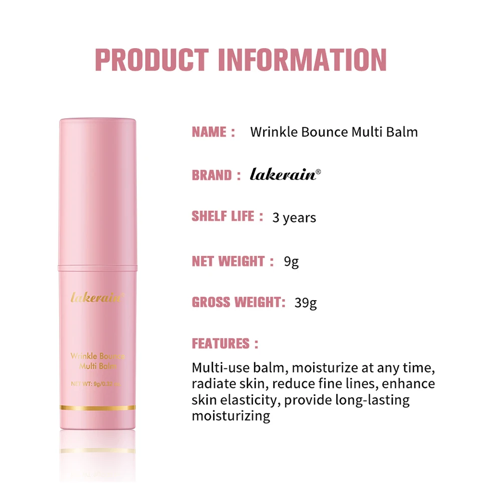 Lakerain Moisturizing Wrinkle Bounce Multi Balm Facial Collagen Multi Balm Stick Wrinkle Bounce Balm Cream Dull Cosmetics Korean - The Little Corner Shop Online