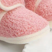 Baby Shoes for Girls Boys Winter Warm Newborn Boots Fashion Infant Plush Booties Soft Sole Anti-slip Toddler First Walkers Shoes 5