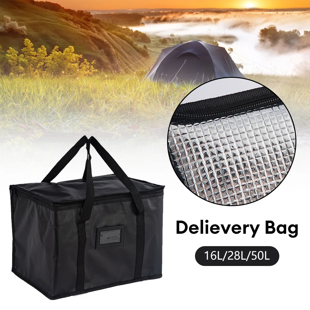 Insulated Thermal Cooler Bag Insulation To Keep Cold Large Capacity Portable Lunch Bag Zip Picnic Camping Tin Foil Food Bag