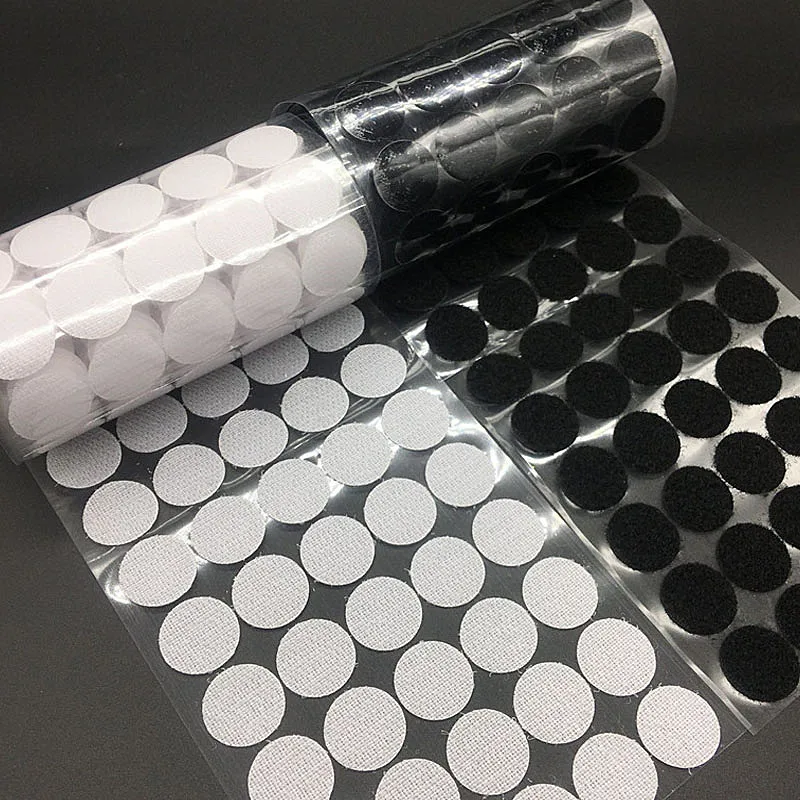 Colorful Self Adhesive Fastener Tape Sticky Dots Adesivo Redondo Strong Glue Transparent Hook and Loop Tape DIY Craft Sewing