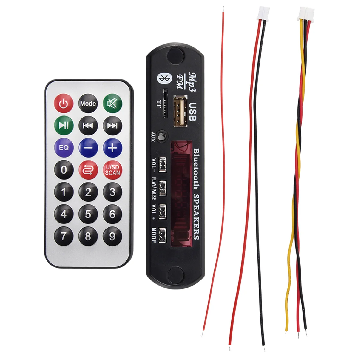 Y45A-Bluetooth 5.0 MP3 Decoder Board DC 5V 12V Car FM Radio Module Support TF USB AUX for Car Phone