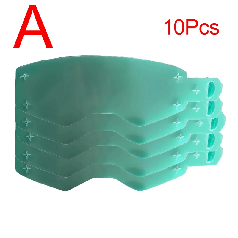 10Pcs/Lot Disposable Tearable Films for Motocross Goggles Motorcycle Sunglasses Glasses MTB ATV Mask Windproof Protective Films 2