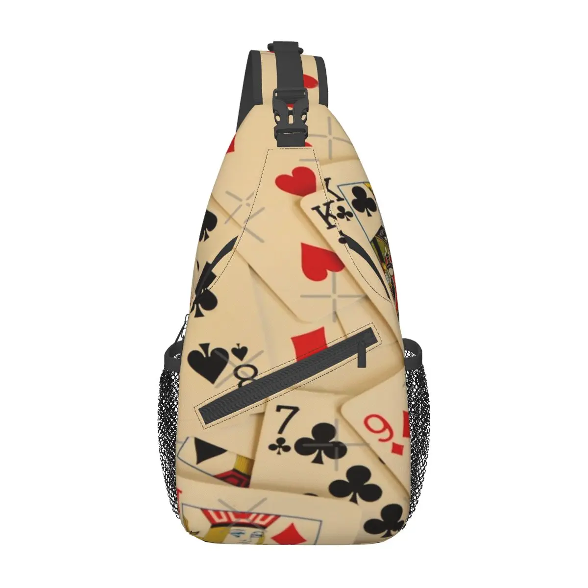 

Scattered Pack Of Playing Cards Hearts Clubs Diamonds Spades Chest Bag Trendy Durable Gift Cross chest bag Multi-Style