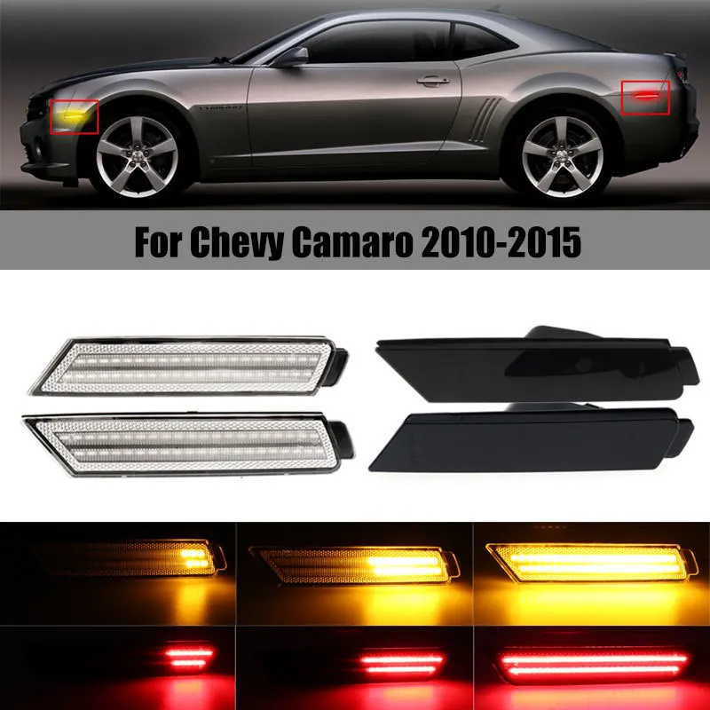2x Led Dynamic 12v Side Marker Lights Turn Signal Brake Stop Led Side
