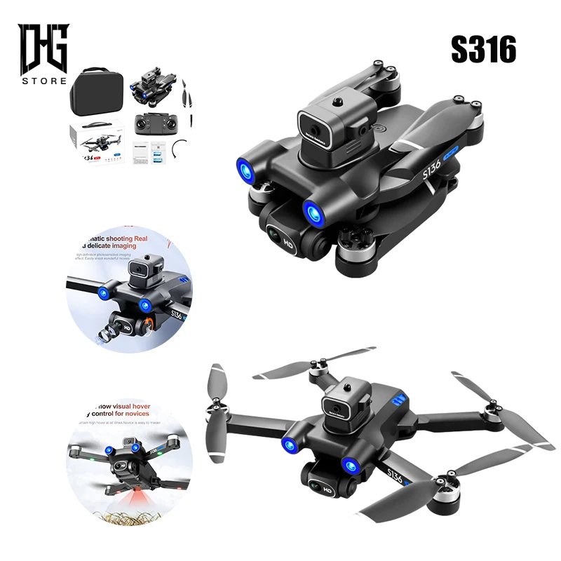 

S136 4K Camera Drone GPS HD Dual Professional Aerial Photography Obstacle Avoidance Brushless RC Helicopter Foldable Quadcopter