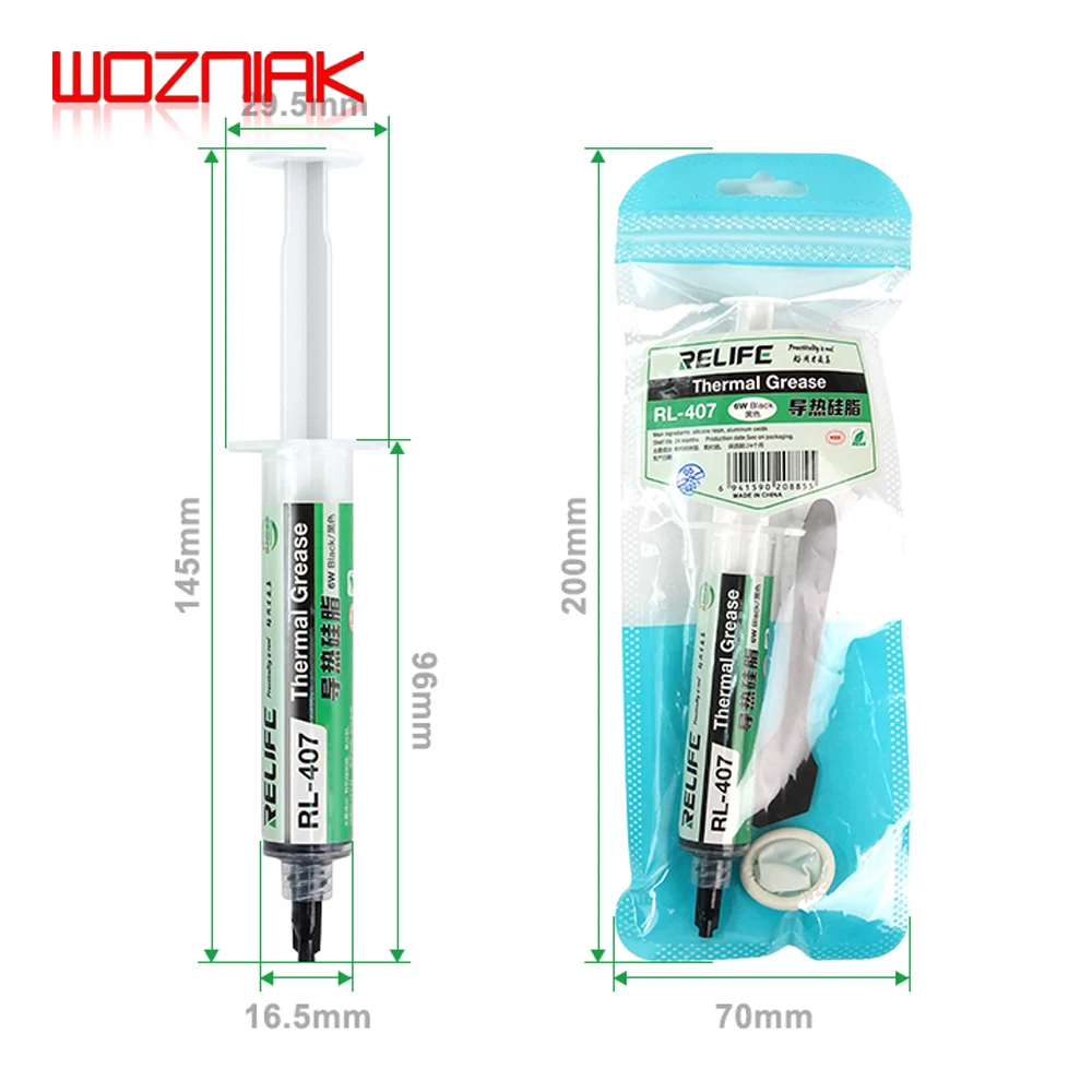RELIFE RL-407 Thermal Conductive Silicone Grease /6W/20G CPU/Graphics Card IPHONE/Android Phones Laptops and Desktops mobile phone repair tools kit,mobile phone repair tools