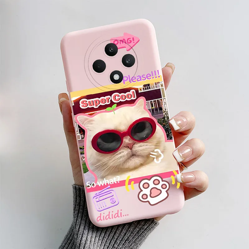 Cute Cat Cartoon Soft Silicone Bumper Protective Phone Case