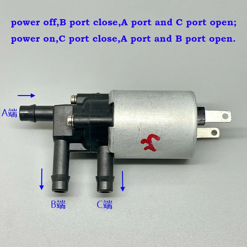 

KSW3WB-12A DC 12V Two-Position Three-Way Micro Electric Solenoid Valve Water Air Flow Control Normally Open/Normally Closed