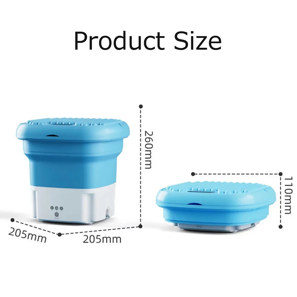 Portable Ultrasonic Mini Washing Machine with Drain Hole