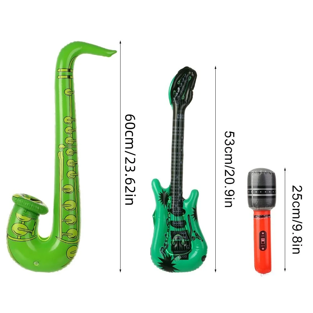 9-36Pcs inflatable musical instrument toy music balloon set simulated instrument guitar saxophone microphone kid party toys 6
