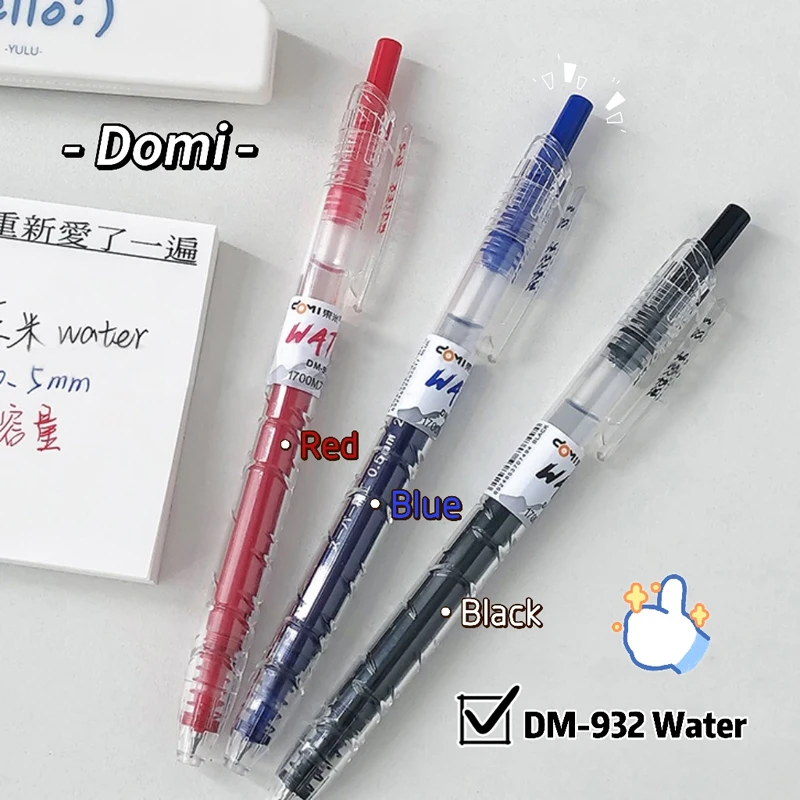 물 시리즈 젤 펜, 블루, 블랙, 레드, 쓰기 펜, 0.5mm, 멀티 컬러 젤 잉크 펜, 하이 퀄리티 중립 펜, 사무실 용품, 5PCs/세트