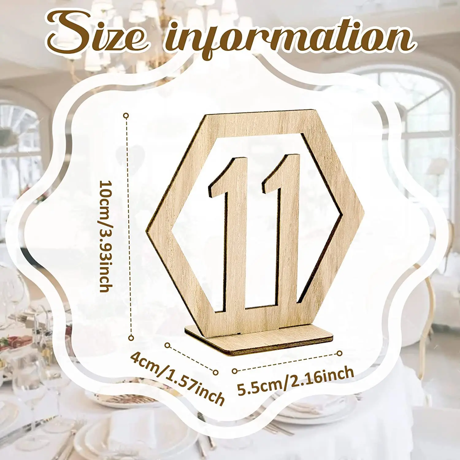 1set Table Number Signs For Wedding Party Decor Wooden Memo Holder For Wedding Birthday Party Events Desktop Decor Supplies