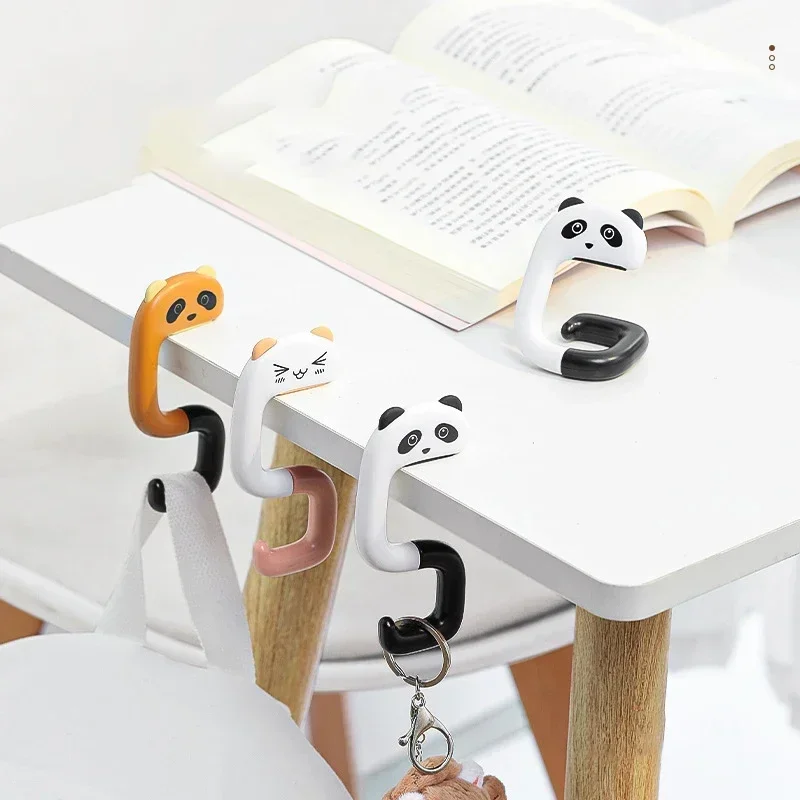 Kawaii Animals Bag Hanger Hooks Foldable Table Side Hooks Travel Purse Handbag Storage Holder Desk Organizers Home Office