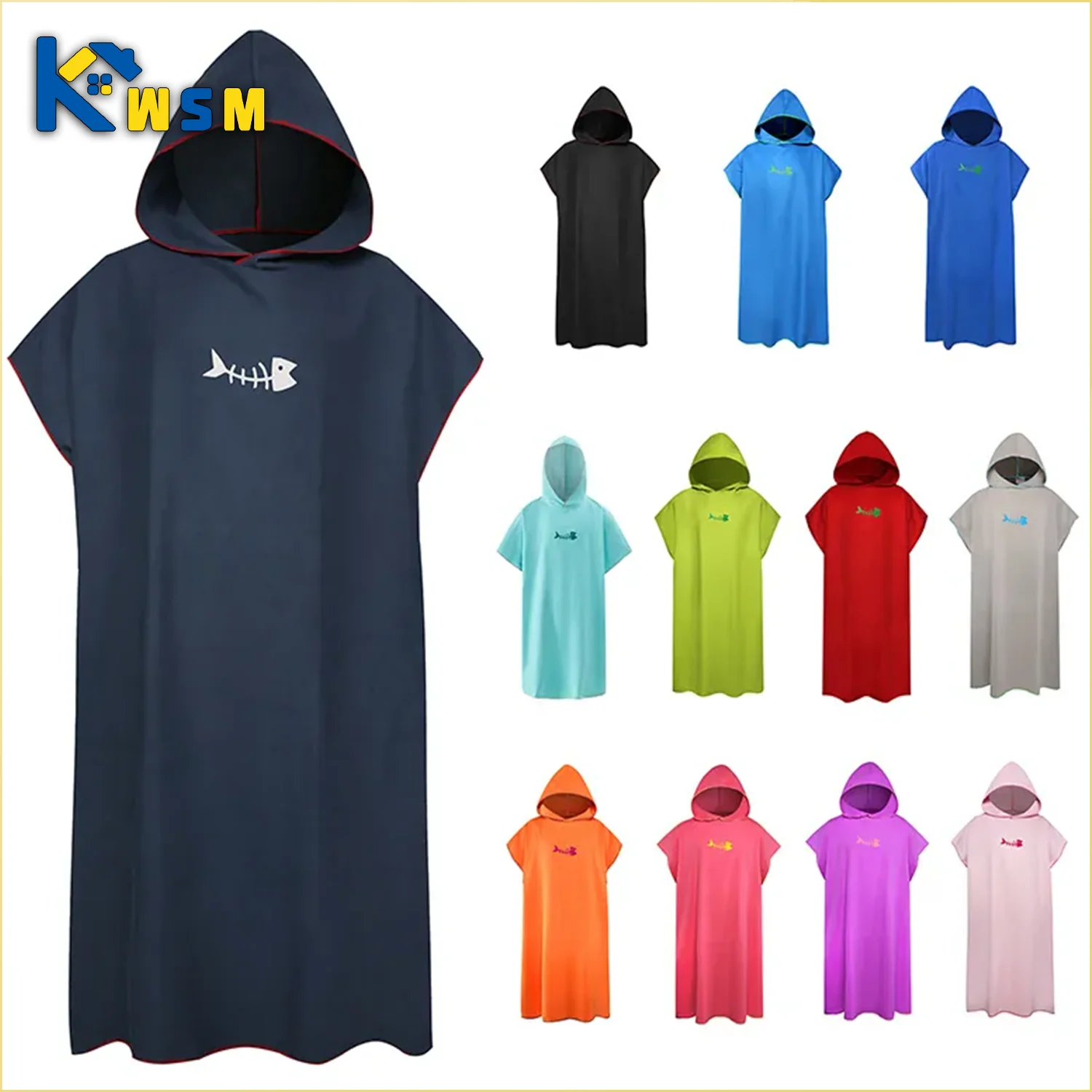 Quick-drying Hooded Absorbent Bathrobe Swimming & Fitness Super Absorbent Bath Towel
