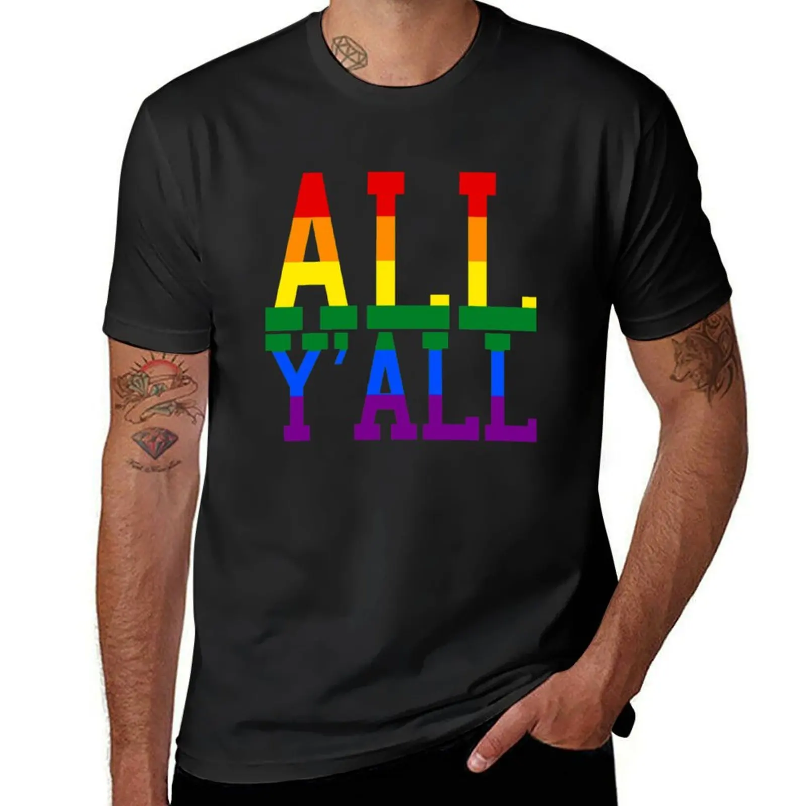 All Y'All Pride T-Shirt summer top plus sizes hippie clothes animal prinfor boys mens clothing