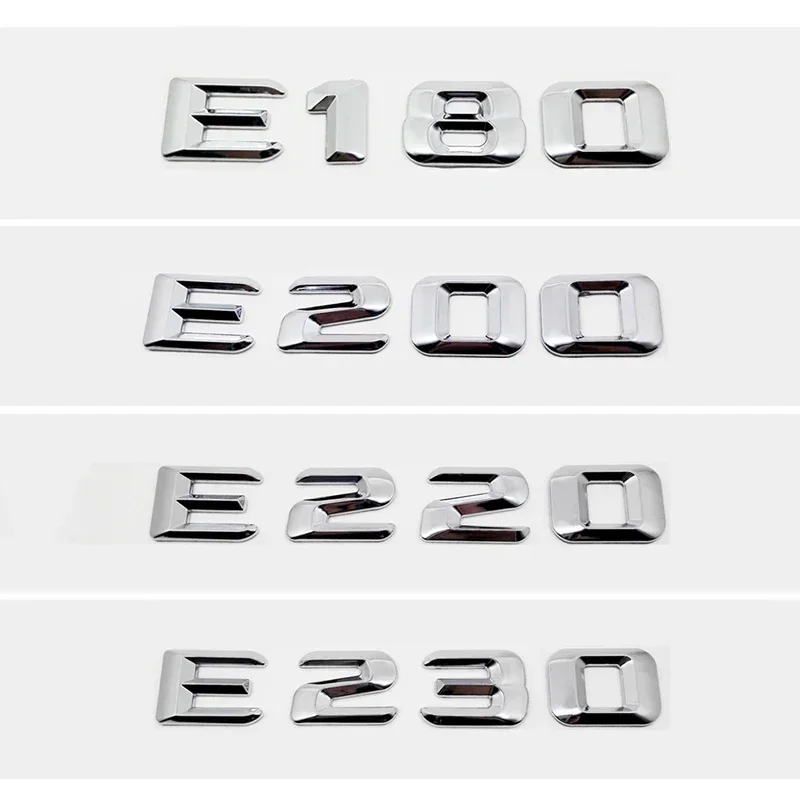Car Stickers Decorative Stickers Car Tail Letter Number Emblem Sticker Rear Trunk Badge Decal For Mercedes Benz E Class E53 E55 E63 E200 E220 E230 E240 E250 E260