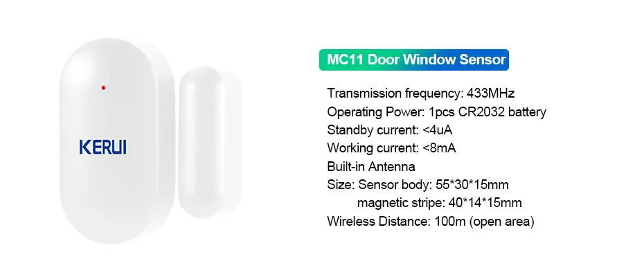 KERUI Tuya Alarmsystem 4G Kabelloses WLAN-Hausalarmsystem 433MHZ PIR-Sensoren Tuya Smart Life Sicherheitsschutz Alexa – Detail 20
