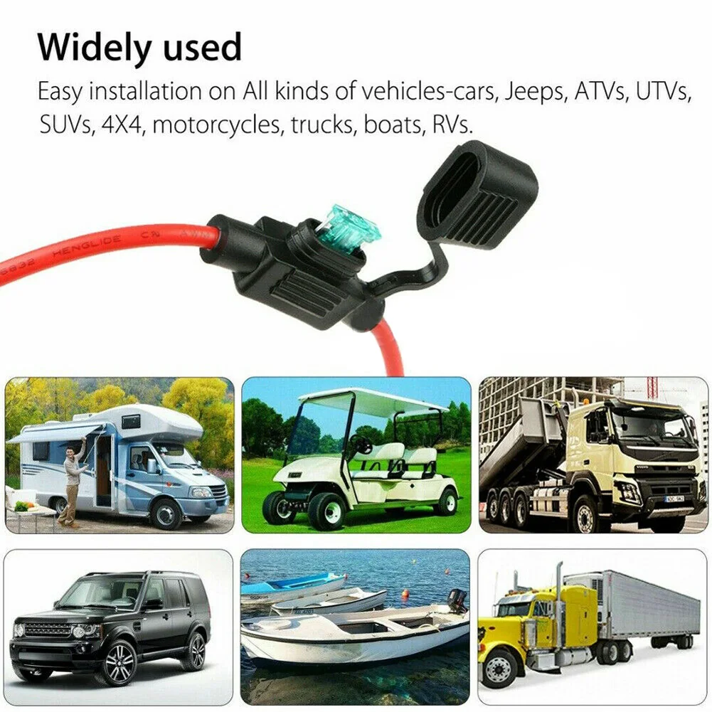 5pcs Car Fuse Holder 12V 40A Mini Blade Waterproof Sealed Fuse Box Car Socket in Line Cutoff Switch Adapter fuse holder fuse box holder