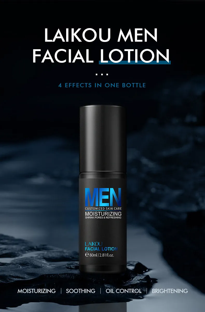 LAIKOU Face Lotion For Men Sensitive Skin Firming Cream Refreshing Moisturizin Men's Night Moisturizer Facial Skin Care Products 5