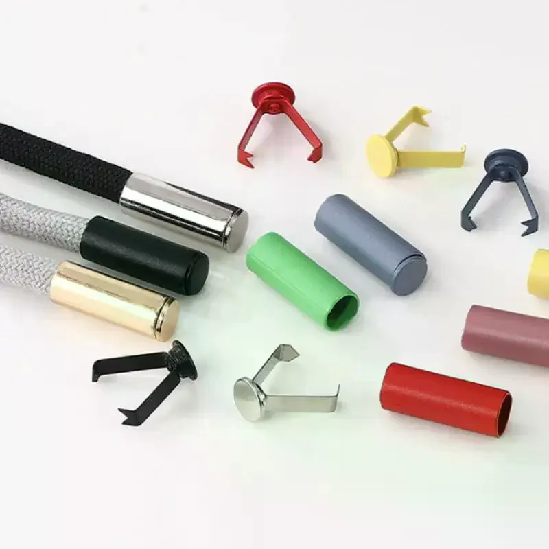 20Pcs DIY 끈 액세서리 금속 로프 엔드 스토퍼 버튼 코드 엔드 잠금 캡 가방 신발 의류용 벨 버클