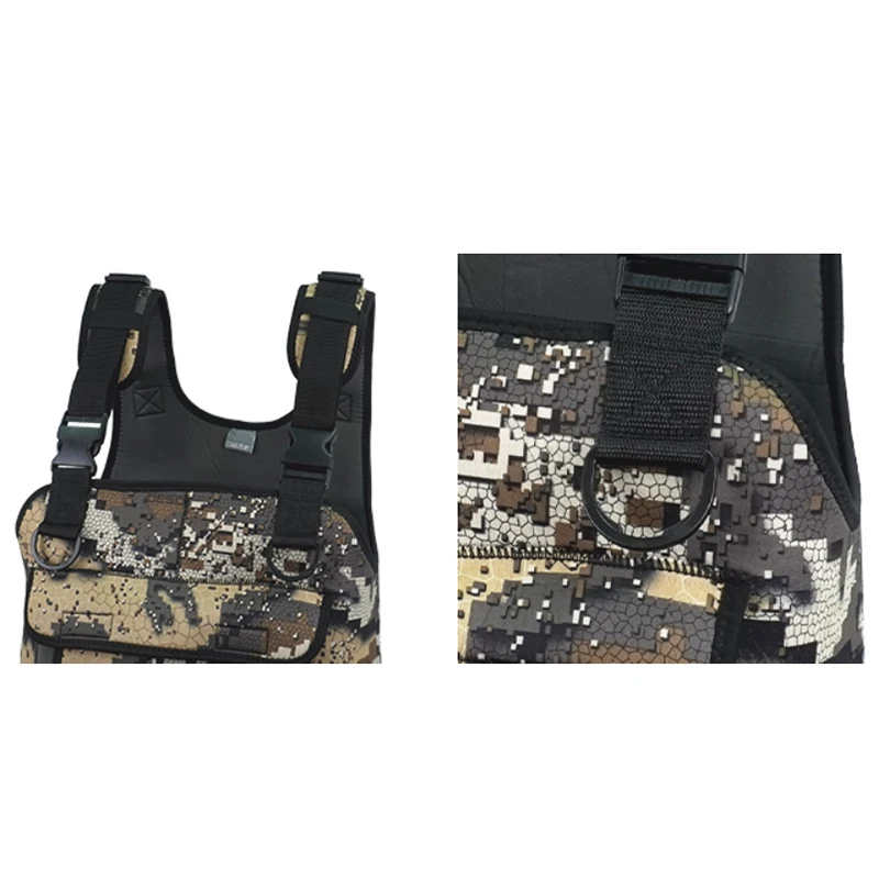 Army Green Camouflage Lightweight Breathable Waterproof Neoprene Chest Wading Fly Fishing Set