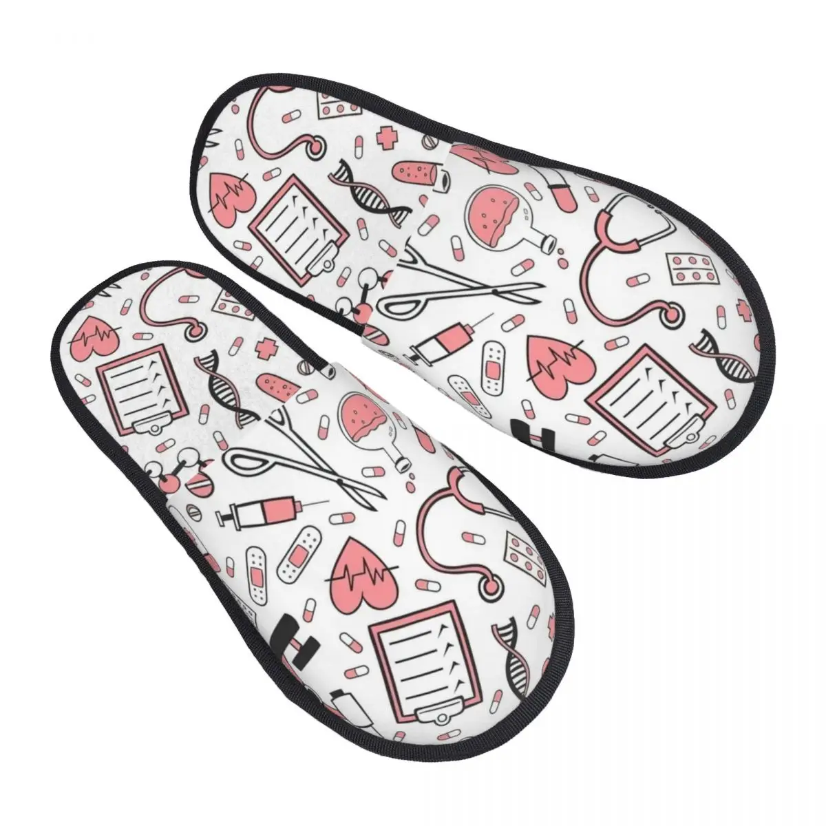

Enfermera En Apuros Nurse Medical Doctor Winter House Slippers Living Room Cozy Memory Foam Slippers Anti-skid