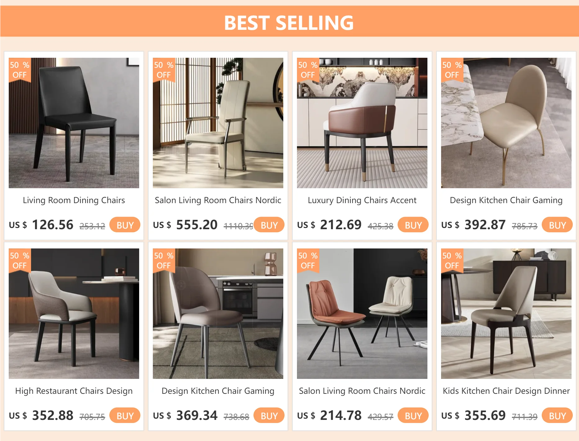 Description Picture 2 of itemDinning Chair Set Living Room Chairs Nordic Kitchen Dinner Gaming Kids Office Kitchen Sillas De Comedor Dinning Sets Furniture