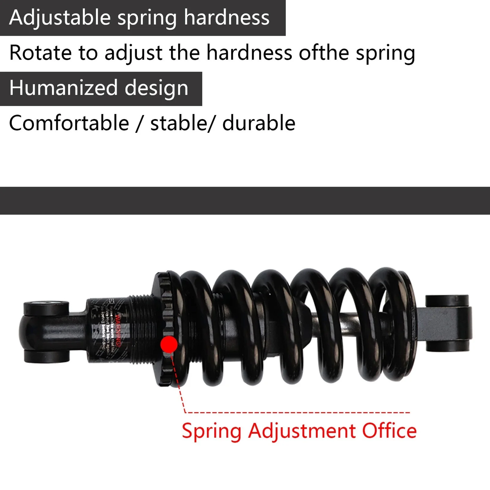 Bike Suspension Coil Spring Rear Shock Absorber 125mm 150mm 165mm 190mm