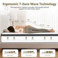 Матрас Daccormax Pocket Spring 22 см, 7-зонный эргономичный дизайн, средней жесткости, дышащий чехол, снятие давления и поддержка позвоночника — изображение 2