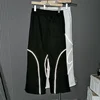 Night Club Reflective Strip Straight Loose Pants Men Women Drawstring Stretch Waist Ankle Binding Pants Four Seasons Sweatpants 3