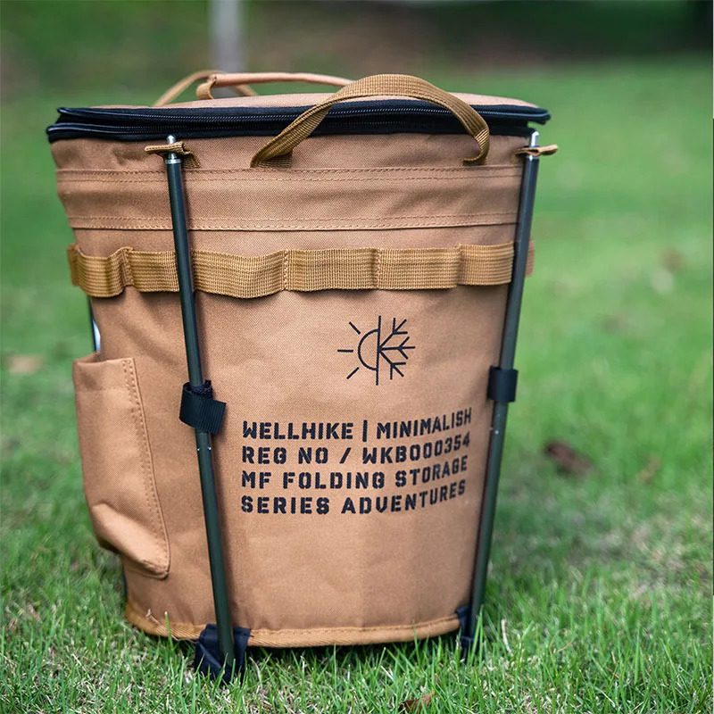 Portable Collapsible Outdoor Camping Ice Bucket Car Carrying Round Bucket Insulation Keep Cold Keep Fresh Bag