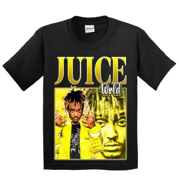 Винтажная черная футболка Juice Wrld |