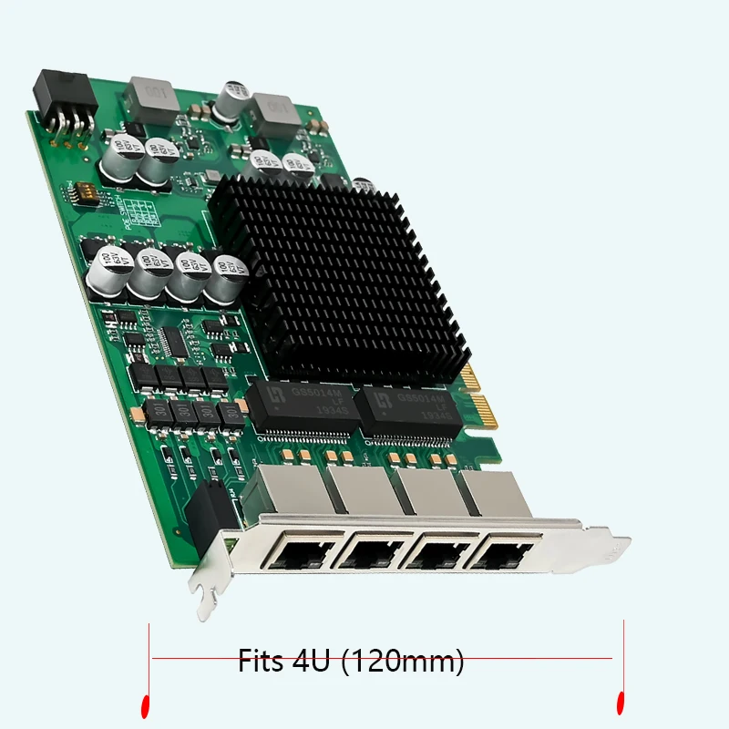 Intel I350-AM4 4포트 기가비트 POE 네트워크 카드용 - 산업용 카메라/서버용 광절연 및 서지 보호 기능이 있는 PCI-E X4
