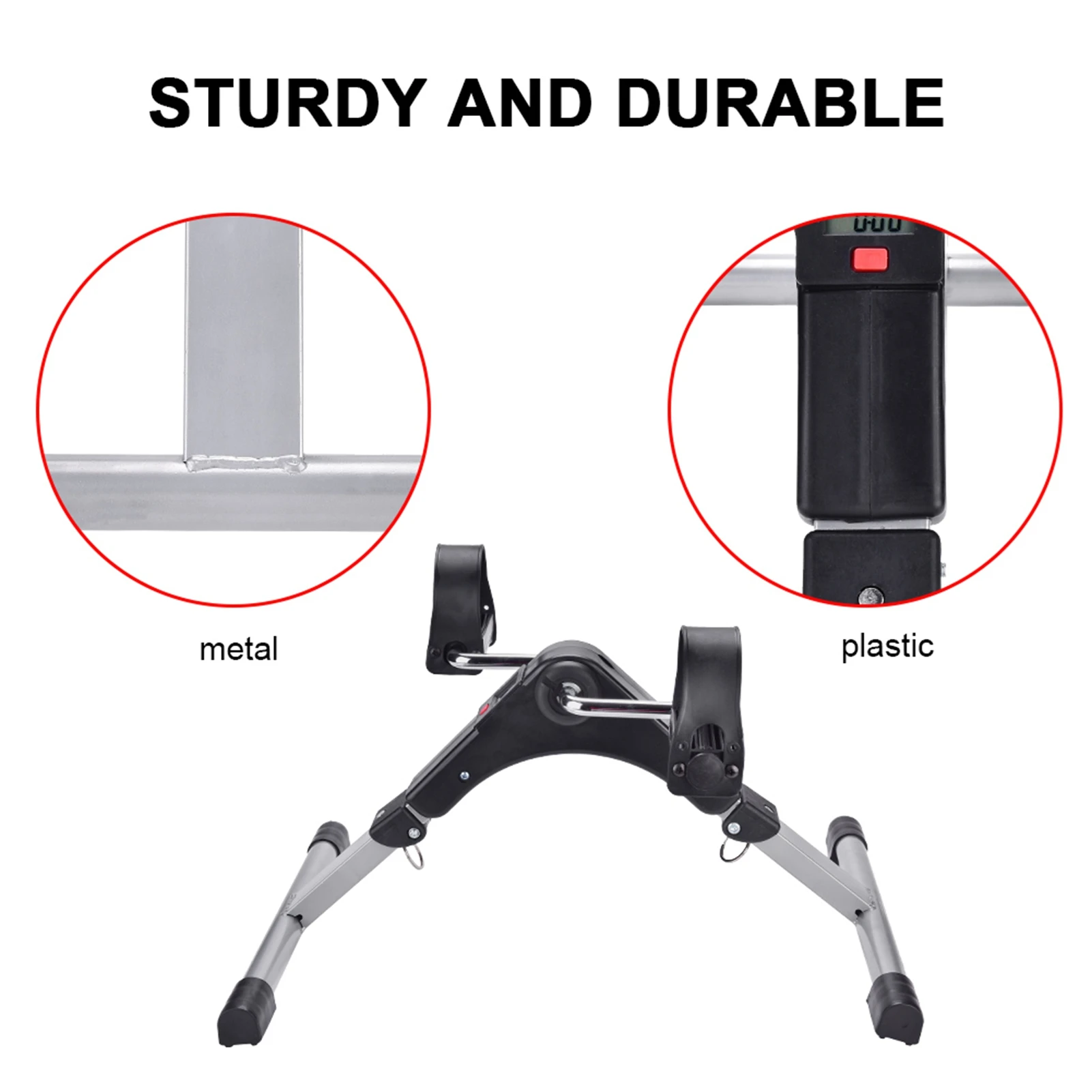 Foldable Indoor Cycling Trainer for Leg Workouts and Fitness Exercise