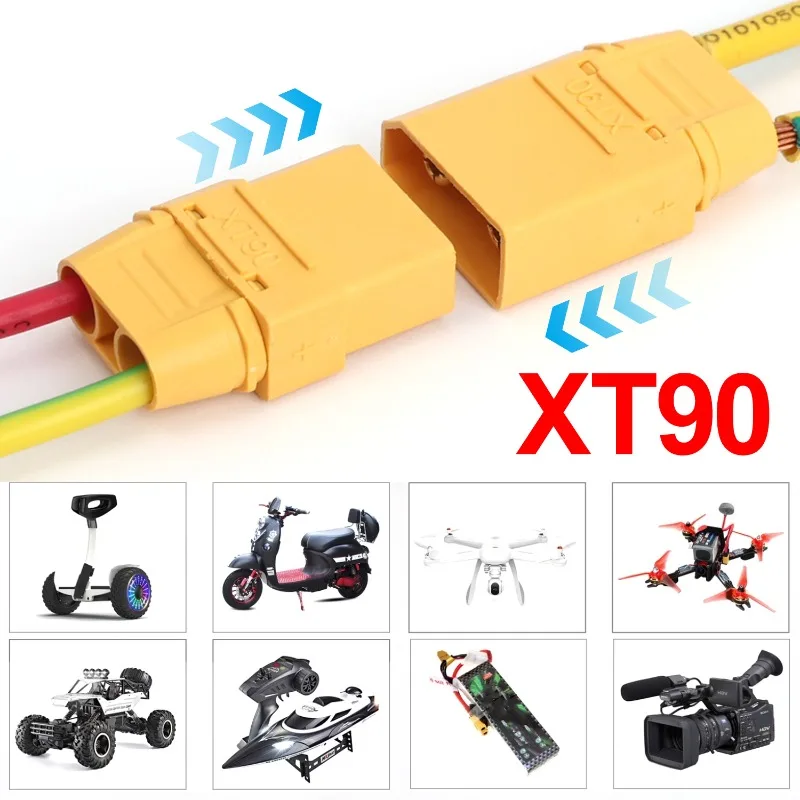Lot Connecteurs XT90 Mâle/Femelle pour Batterie RC - 1 à 10 Paires